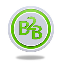 B2B circular icon on white background
