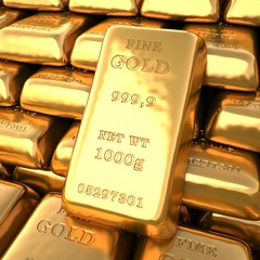Fine gold bars, golden bullion in bank. Finance illustration