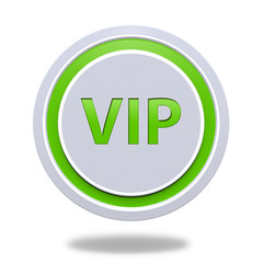 Vip circular icon on white background