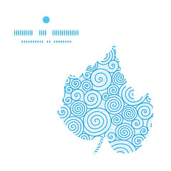 Vector abstract swirls leaf silhouette pattern frame