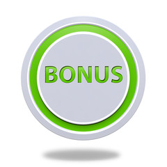 Bonus circular icon on white background