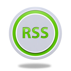 RSS circular icon on white background