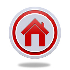 home circular icon on white background