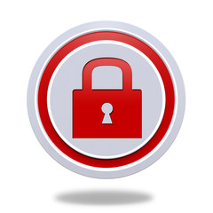 protect circular icon on white background