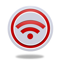 signal circular icon on white background