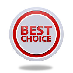 Best choice circular icon on white background