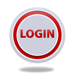 login circular icon on white background