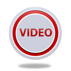 video circular icon on white background