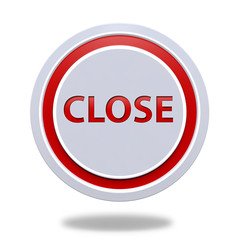 close circular icon on white background