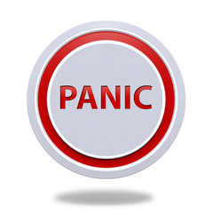 panic circular icon on white background