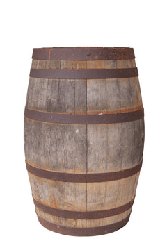 Old Wooden Wine Barrel