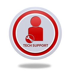 Support circular icon on white background