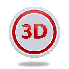 3d circular icon on white background