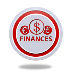Finance circular icon on white background