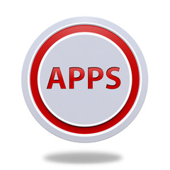 Apps circular icon on white background