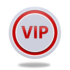 Vip circular icon on white background