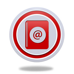 Email circular icon on white background
