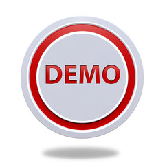 Demo circular icon on white background