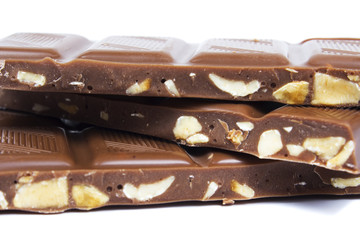 chocolate on a white background