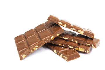 chocolate on a white background