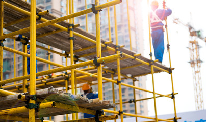 working on scaffolding