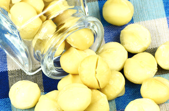 Peeled and Roasted Macadamia Nut (Macadamia integrifolia).
