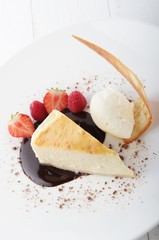 plated creme brulee tart dessert pie