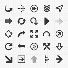 Arrows icons set. Vector elements