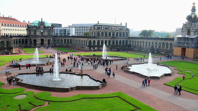 Tourist attraction site Royal Palace Zwinger Dresden, city tour