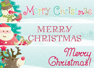 Vector set of banners inscription with 