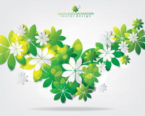 Green leaves abstract background