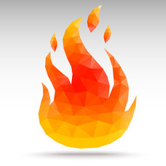 Fire. Polygonal geometric © nopgraphic