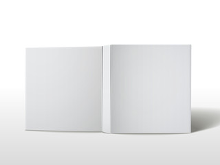 blank open book cover isolated on white