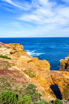 seascape,landscape and skyline ofthe great ocean road,australia
