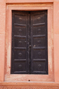 Closed door of Badshahi Mosque  in Lahore,Pakistan.