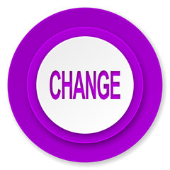 change icon, violet button