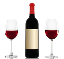 Red wine in a glass
