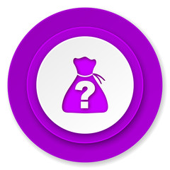 riddle icon, violet button