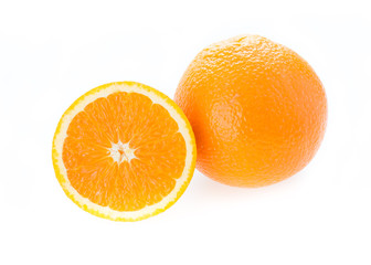 orange fruit isolated on white background