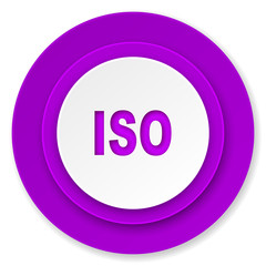 iso icon, violet button