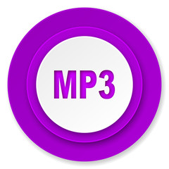 mp3 icon, violet button