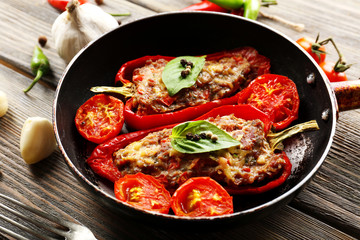 Stuffed pepper with meat and vegetables
