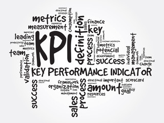 Key Performance Indicators word collage, KPI Business Concept