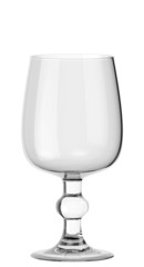 Empty wine glass on white background isolated
