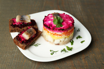 Russian herring salad