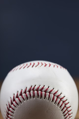Baseball ball on wooden table