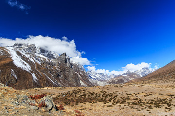 Beautiful alpine scenery in the Himalayas