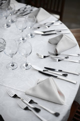 Dinner in a restaurant