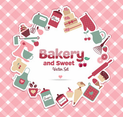 Bakery and sweet illustration