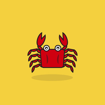 Cute crab cartoon.